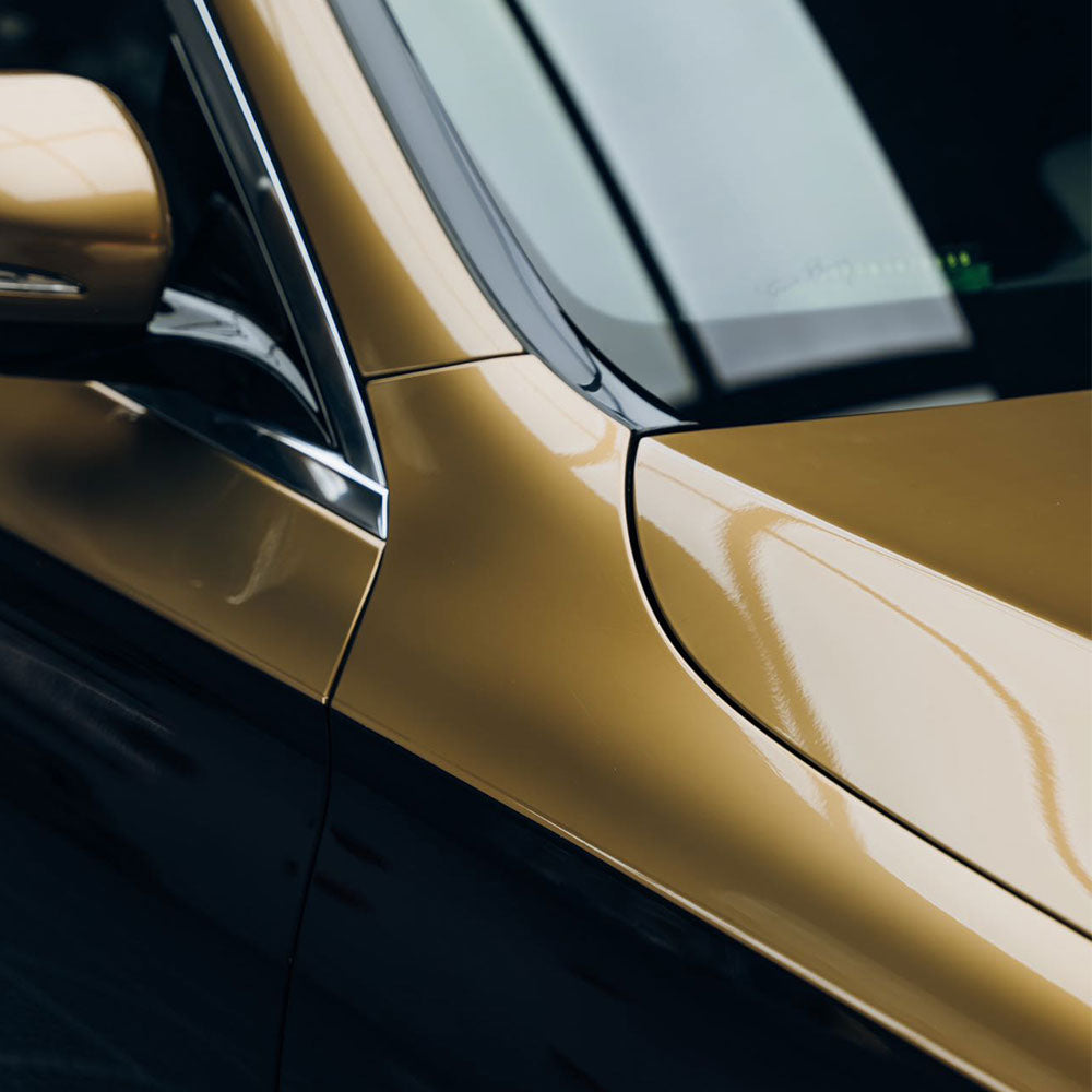 Glossy Metallic Champagne Gold Vinyl Wrap