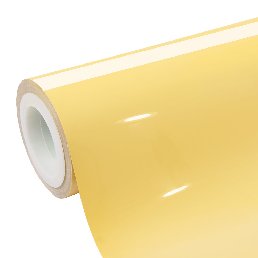 High Glossy Pastel Yellow Vinyl Wrap