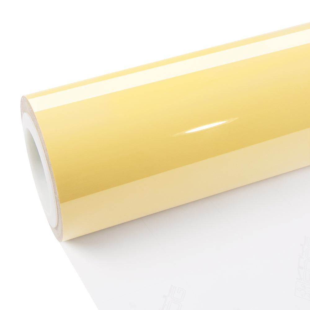 High Glossy Pastel Yellow Vinyl Wrap