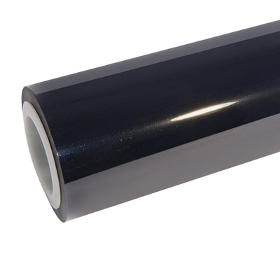 Glossy Metallic Glitter Black Blue Vinyl Wrap