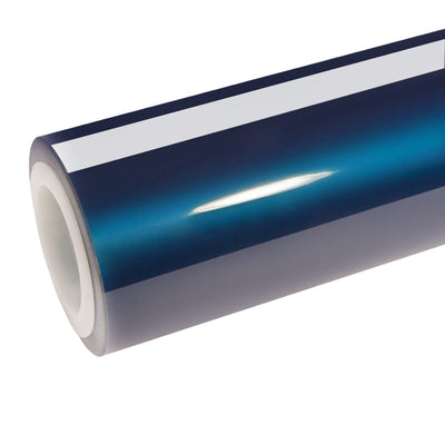 Glossy Metallic Beacon Blue Vinyl Wrap