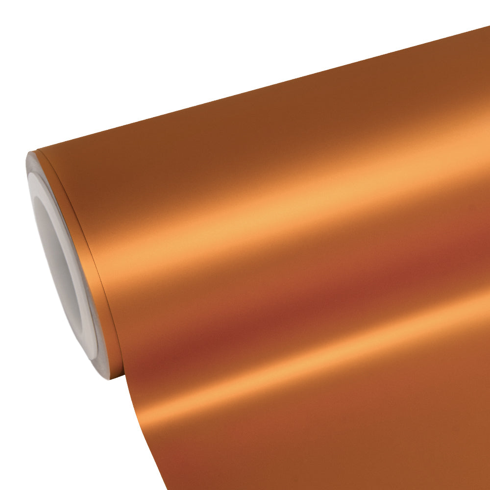 Satin Chrome Silk Bronze Orange Vinyl Wrap