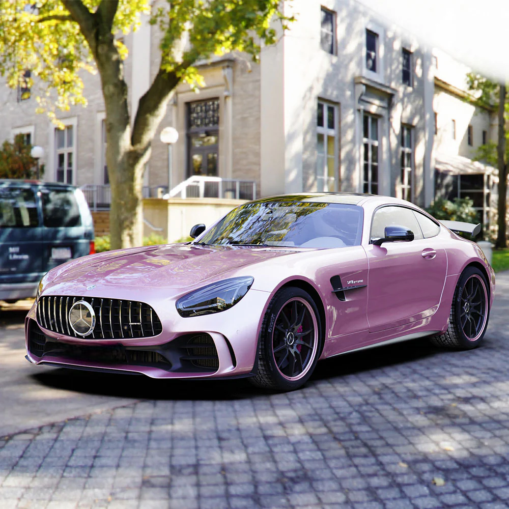 Glossy Metallic Passion Pink Vinyl Wrap