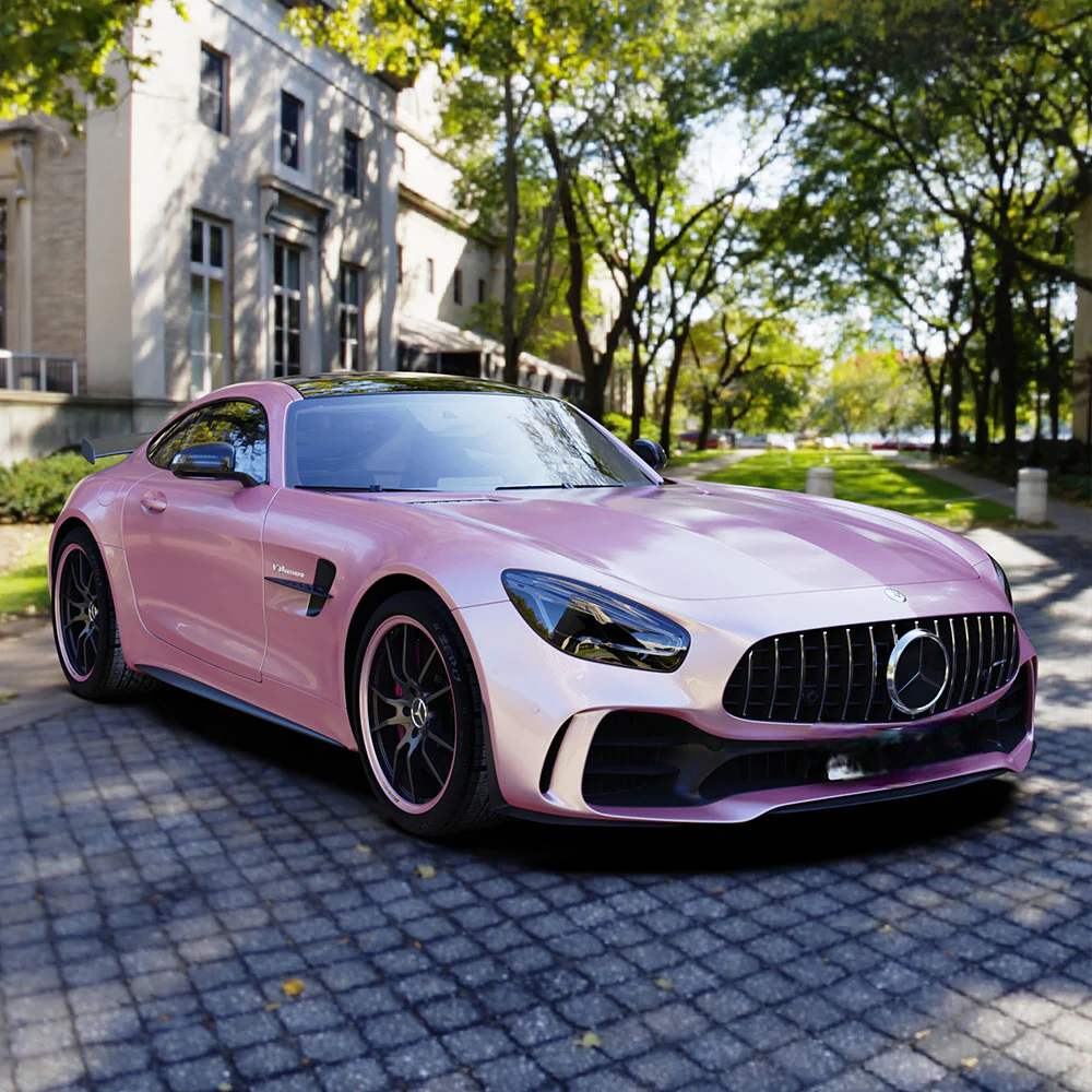 Glossy Metallic Passion Pink Vinyl Wrap