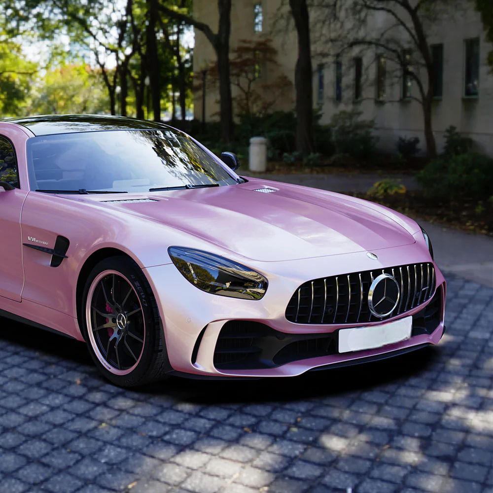 Glossy Metallic Passion Pink Vinyl Wrap