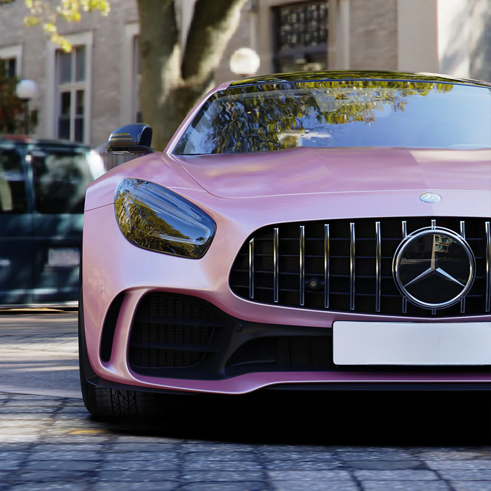 Glossy Metallic Passion Pink Vinyl Wrap