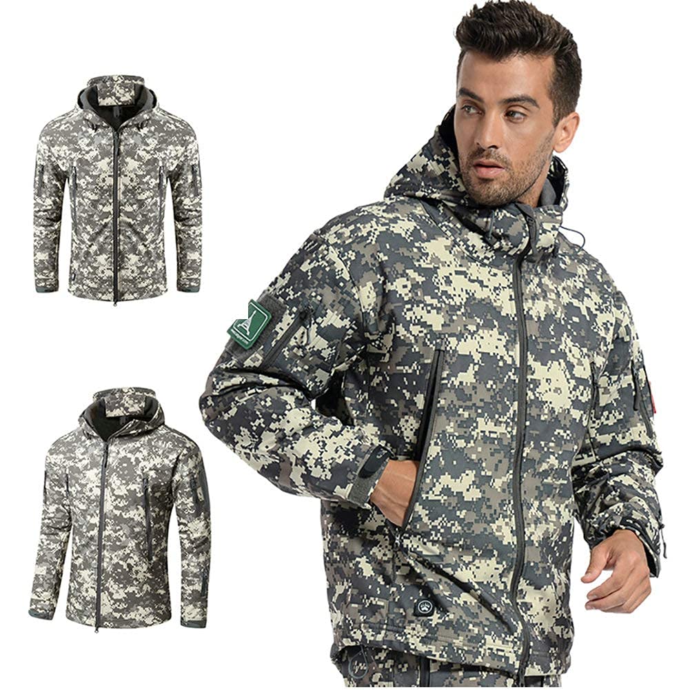 Men's Outdoor Waterproof Soft Shell Hooded Jacket