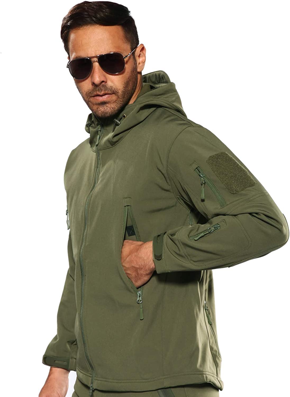 Men's Outdoor Waterproof Soft Shell Hooded Jacket