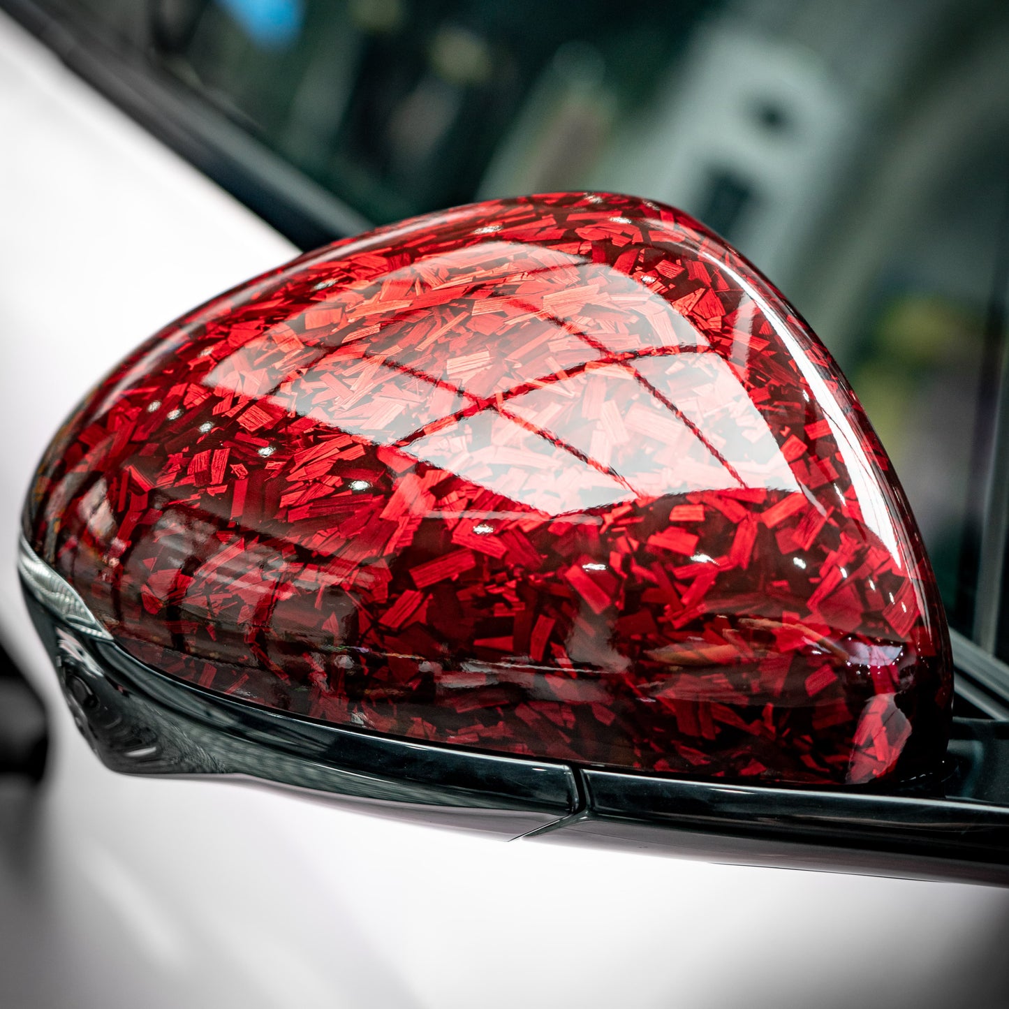 Red Forged Carbon Fiber Vinyl Wrap