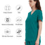 Nurse Uniform Work T-Shirt V Neck With Pockets