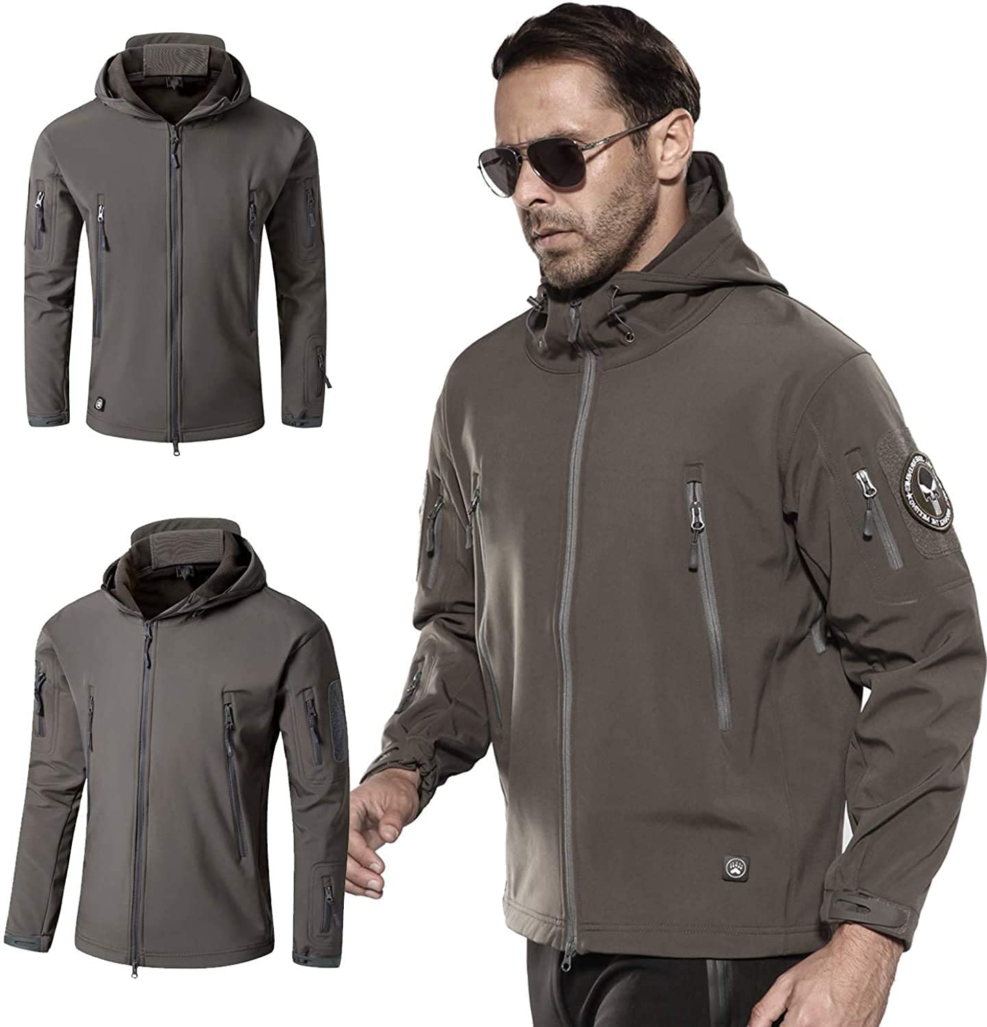 Men's Outdoor Waterproof Soft Shell Hooded Jacket