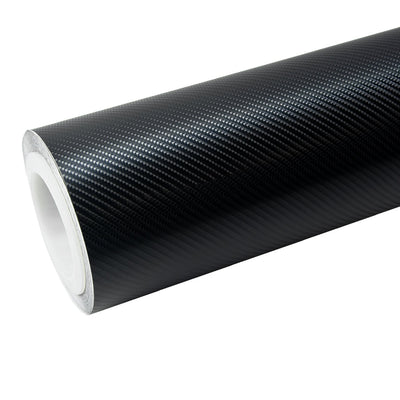 Spiral Black Carbon Fiber Vinyl Wrap