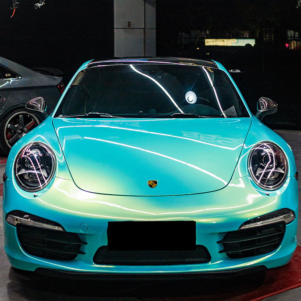 Candy Metallic Neon Ice Blue Vinyl Wrap - Motyle