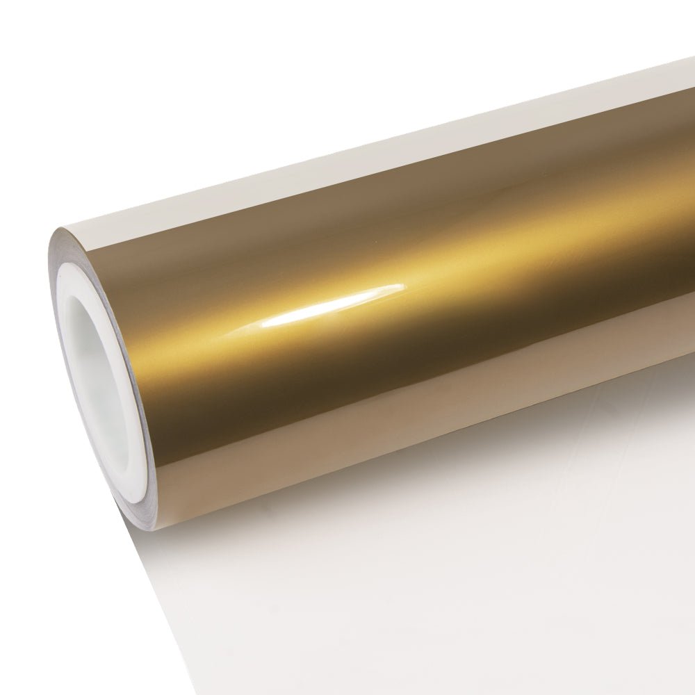 Glossy Metallic Champagne Gold Vinyl Wrap - Motyle