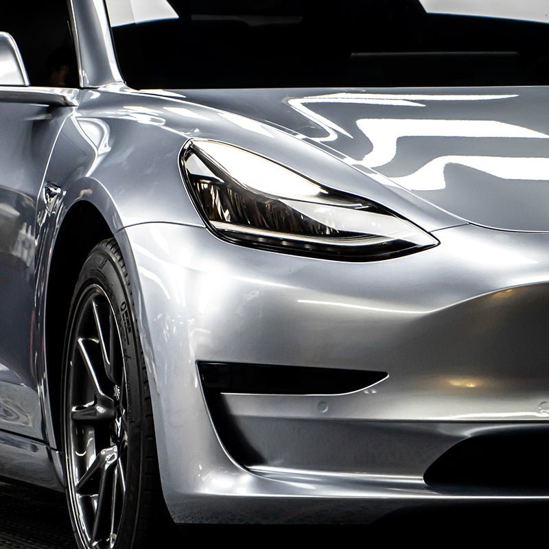 Glossy Metallic Florett Silver Vinyl Wrap - Motyle