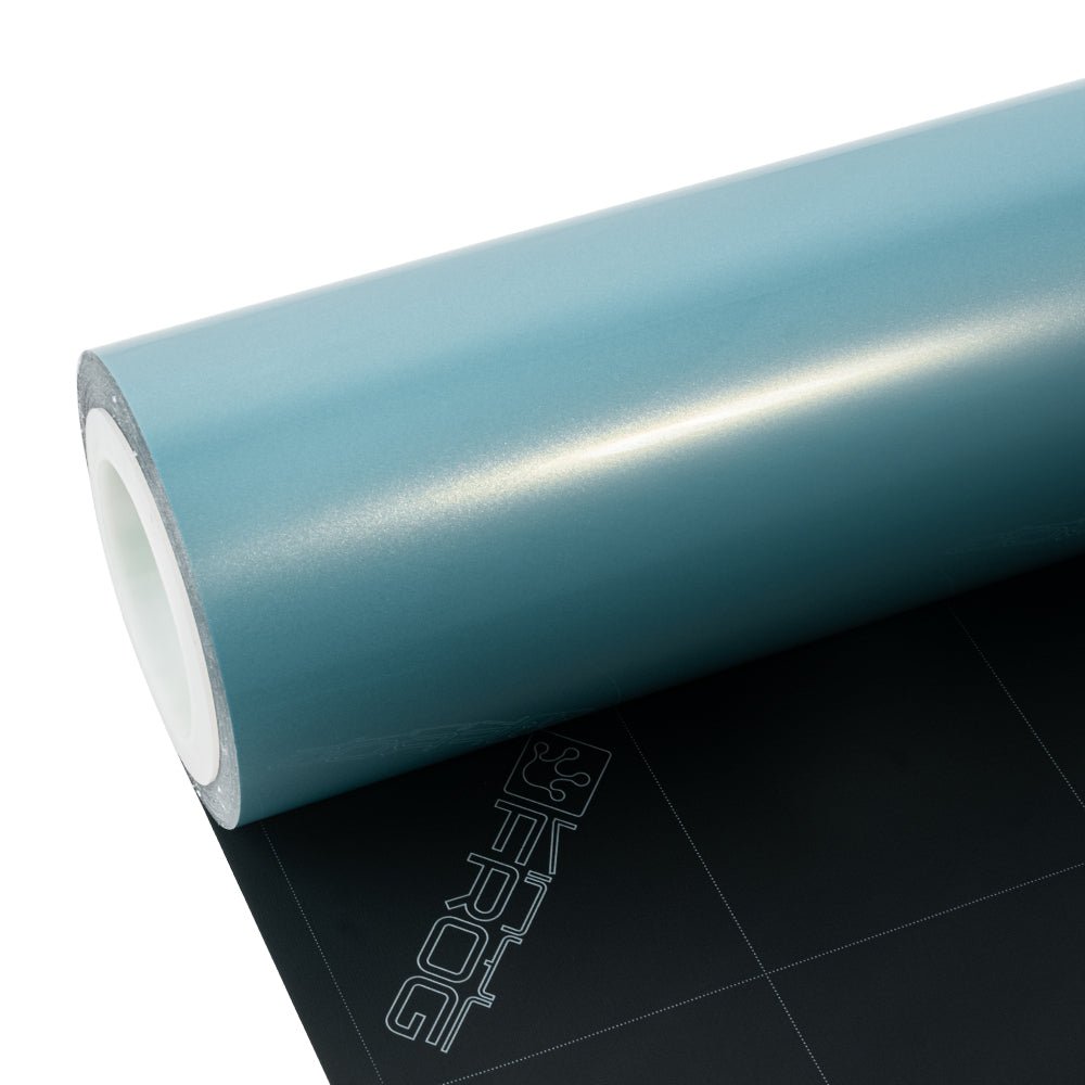 Glossy Metallic Frozen Blue Vinyl Wrap - Motyle