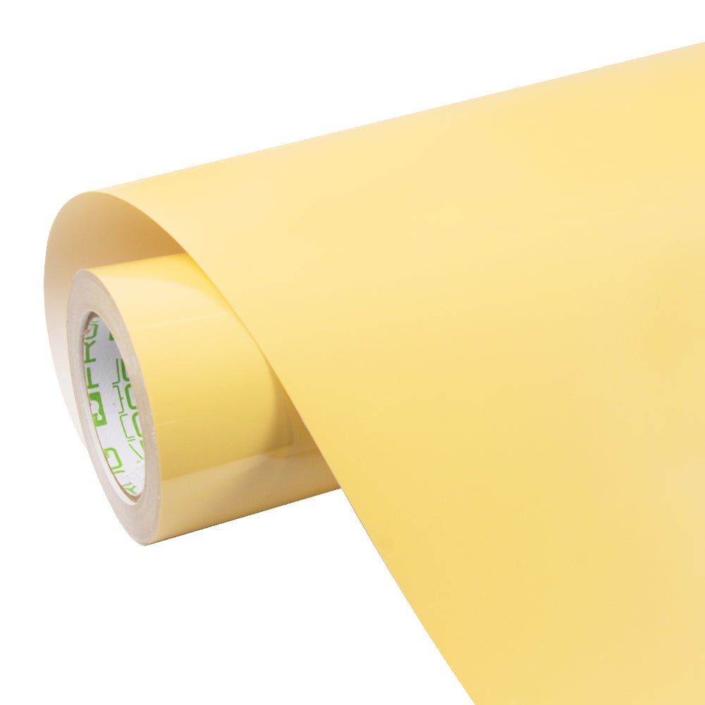 High Glossy Pastel Yellow Vinyl Wrap - Motyle