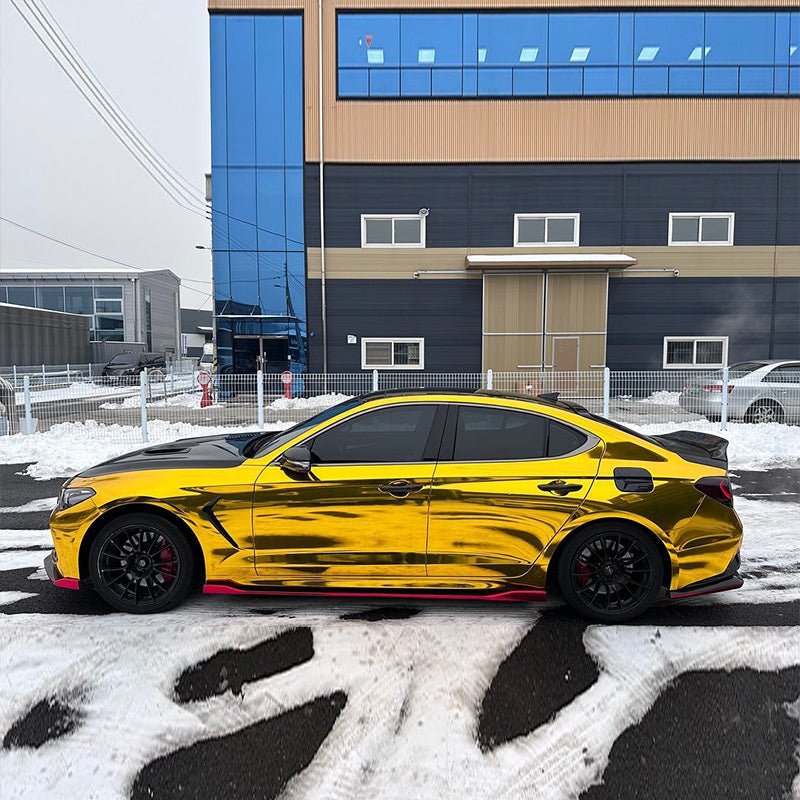 Mirror Chrome Gold Vinyl Wrap - Motyle