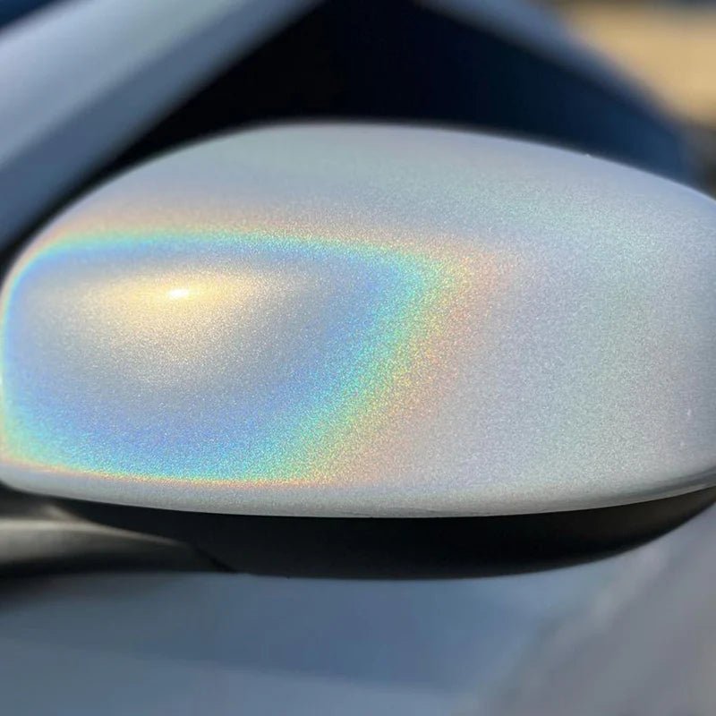 Rainbow Metallic Majestic White Vinyl Wrap - Motyle