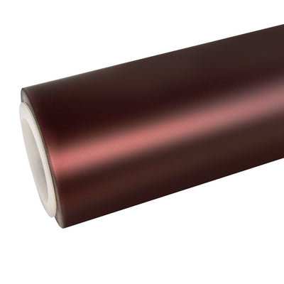 Satin Chrome Chocolate Cosmos Red Vinyl Wrap - Motyle