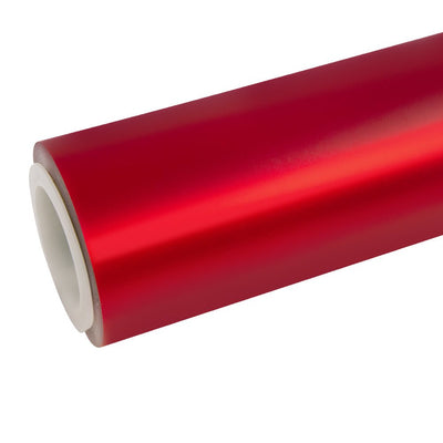 Satin Chrome Prismatic Red Vinyl Wrap - Motyle