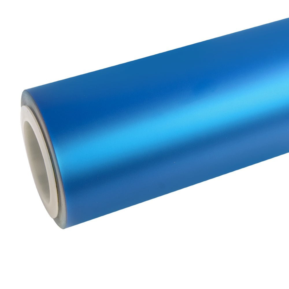 Satin Chrome Silk Azure Vinyl Wrap - Motyle