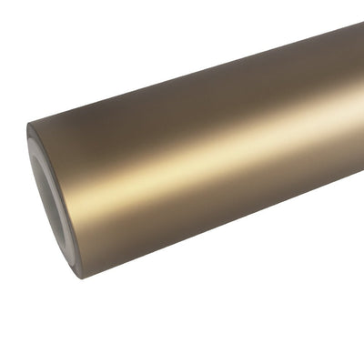 Satin Chrome Silk Champagne Gold Vinyl Wrap - Motyle