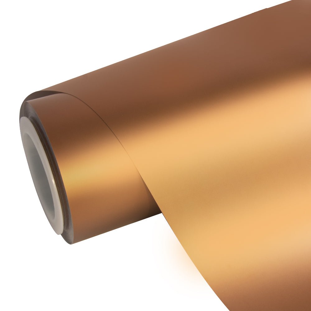 Satin Chrome Silk Copper Vinyl Wrap - Motyle