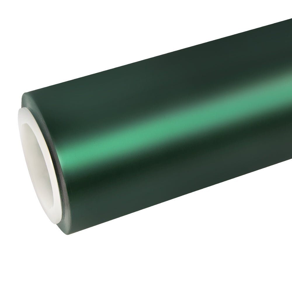 Satin Chrome Silk Green Vinyl Wrap - Motyle