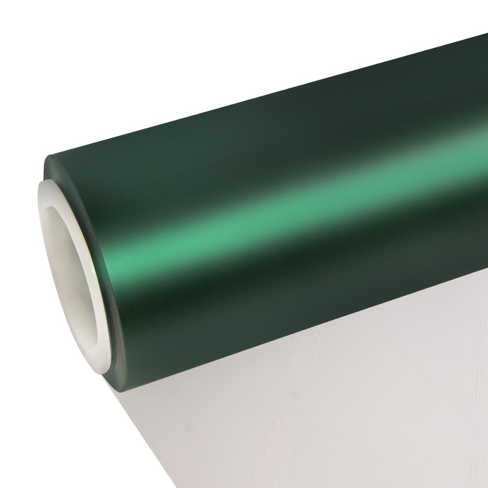 Satin Chrome Silk Green Vinyl Wrap - Motyle